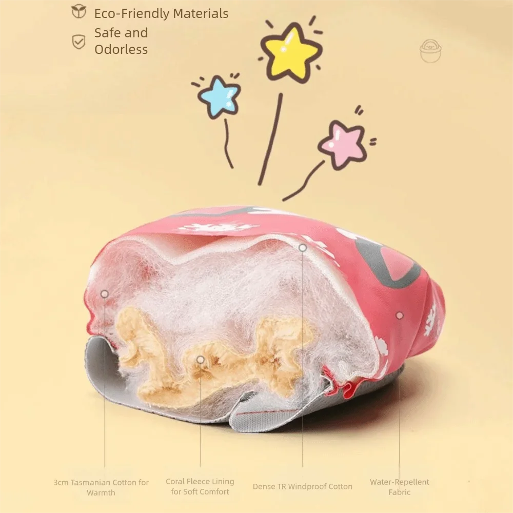 Guantes de esquí dinosaurio térmicos impermeables para niños y niñas - imagen 4