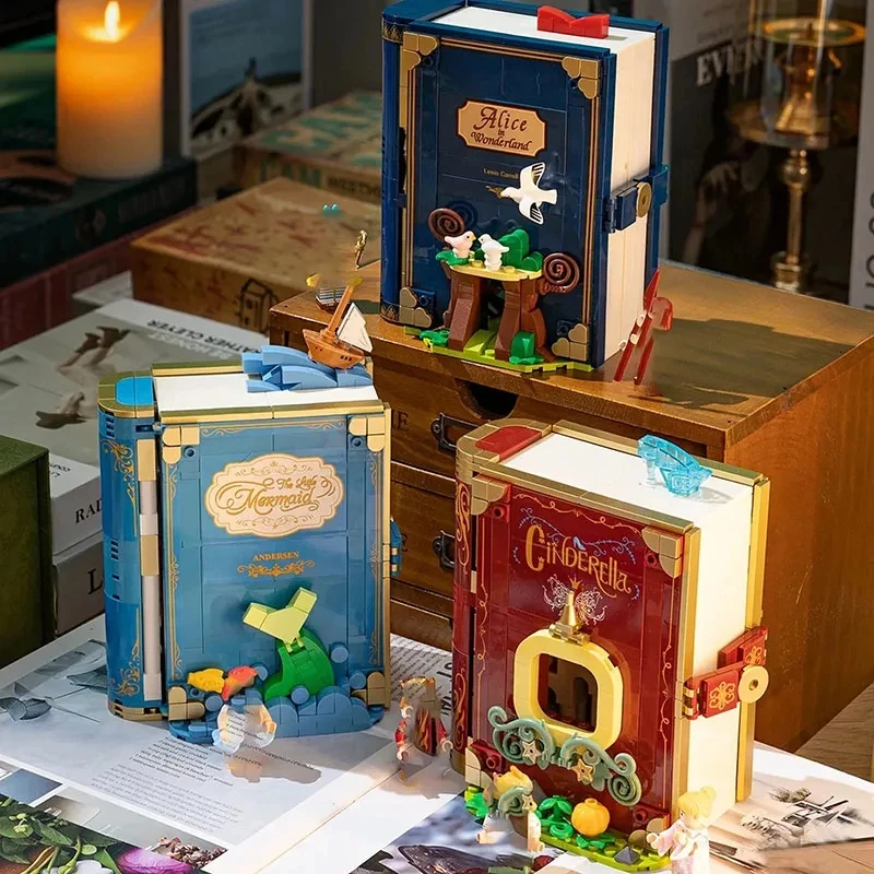 Libro de cuentos 3D de princesa de ensueño, libros de bloques de construcción, película de Anime, ladrillos MOC, juguetes, bonitos cuentos de hadas, modelo para niños y niñas, regalos de cumpleaños - imagen 3