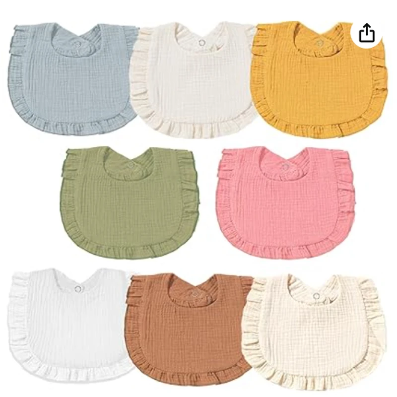 Baberos bandana muselina para bebé - 100% algodón orgánico