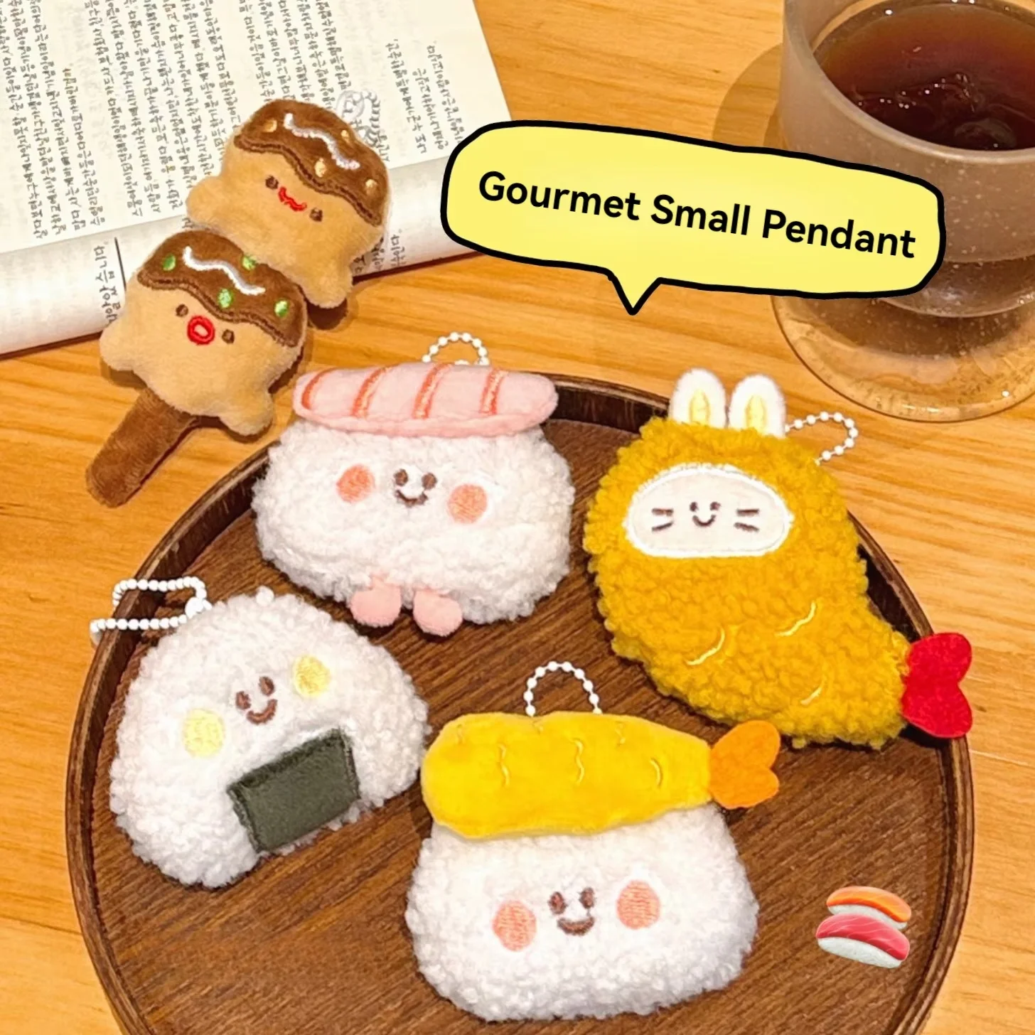 Peluches de sushi: colgantes suaves para mochila y llavero - imagen 2