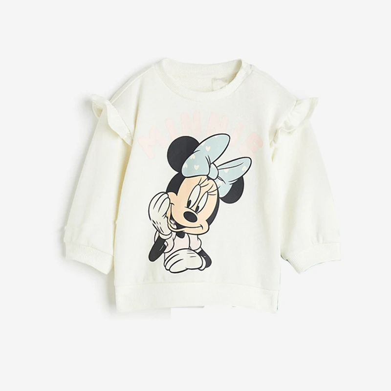Sudadera de Minnie, ropa informal de moda para niñas y niños, Tops de manga larga, Tops de cuello redondo, sudaderas con capucha de nuevo diseño, ropa de otoño para bebés - imagen 3