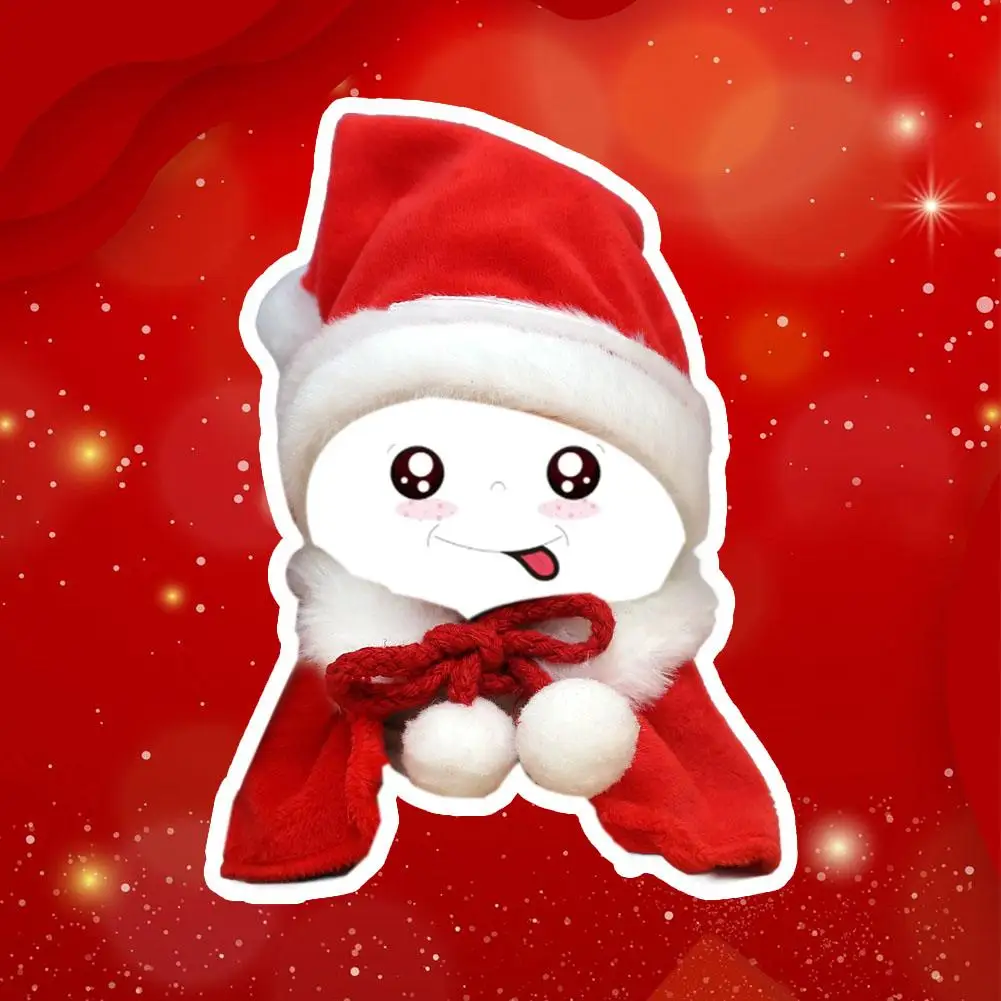 Ropa de muñecas de 17cm para Labubu V1/v2, Mini sombrero de Navidad, suéter, bufanda, capa, traje, accesorios, ropa de Año Nuevo, regalo O6a5