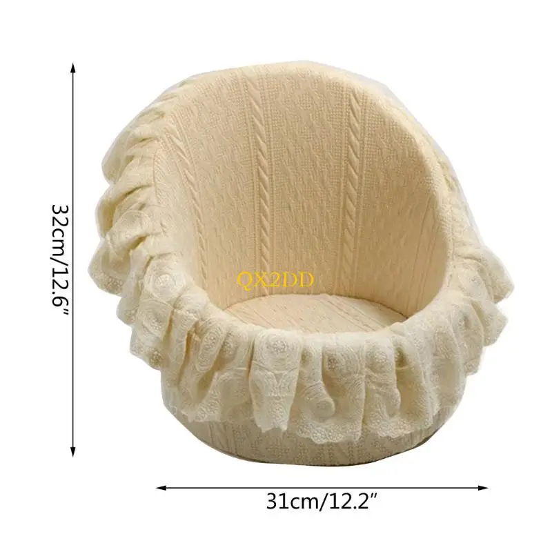 Sofá posa-bebé acolchado para fotografía newborn - imagen 5