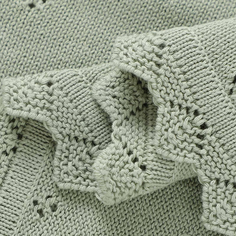 Mantas tejidas para bebé, manta envolvente de algodón de 90x70cm para recién nacido, niño y niña, la mejor comodidad, funda de cama para cochecito Unisex para todas las estaciones - imagen 5