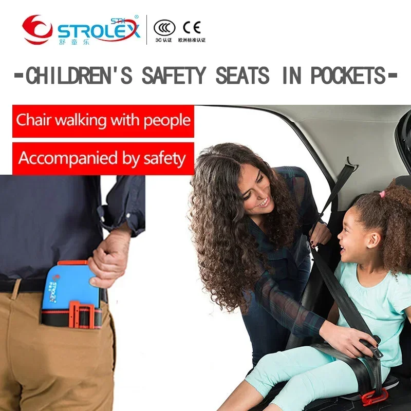 Mifold-asiento de coche portátil para bebé, cojín de seguridad, bolsillo de viaje, asientos de seguridad de coche plegables para niños, arnés The Grab and Go Booster - imagen 3