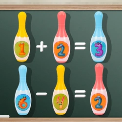 Juego de bolos educativos con animales para niños