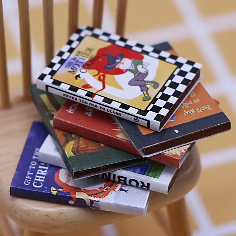 Diario de muñecas pequeñas, modelo de diario en miniatura, libros pequeños para muñecas, decoración del hogar, adorno de paisaje, muebles para el hogar, novedad, 6X - imagen 3