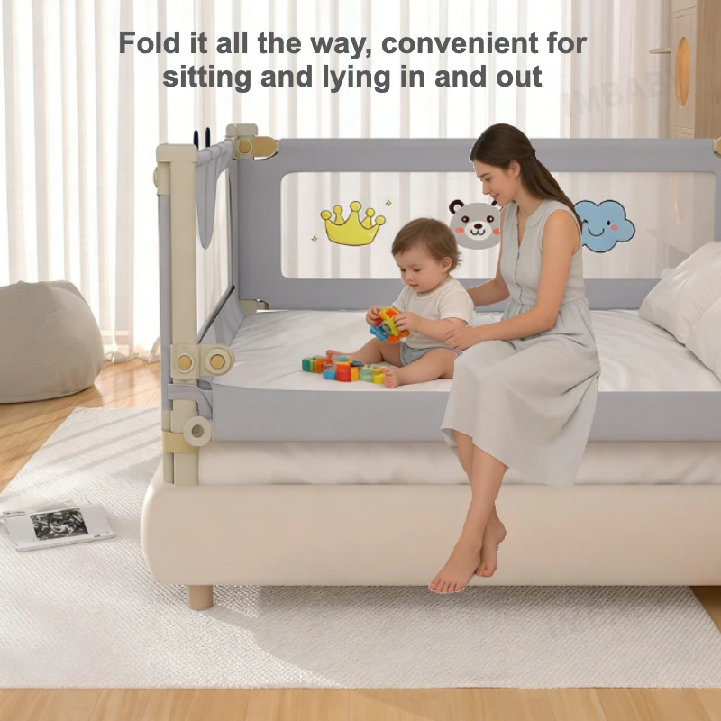 IMBABY barandilla de seguridad ajustable para cama del bebé - imagen 2