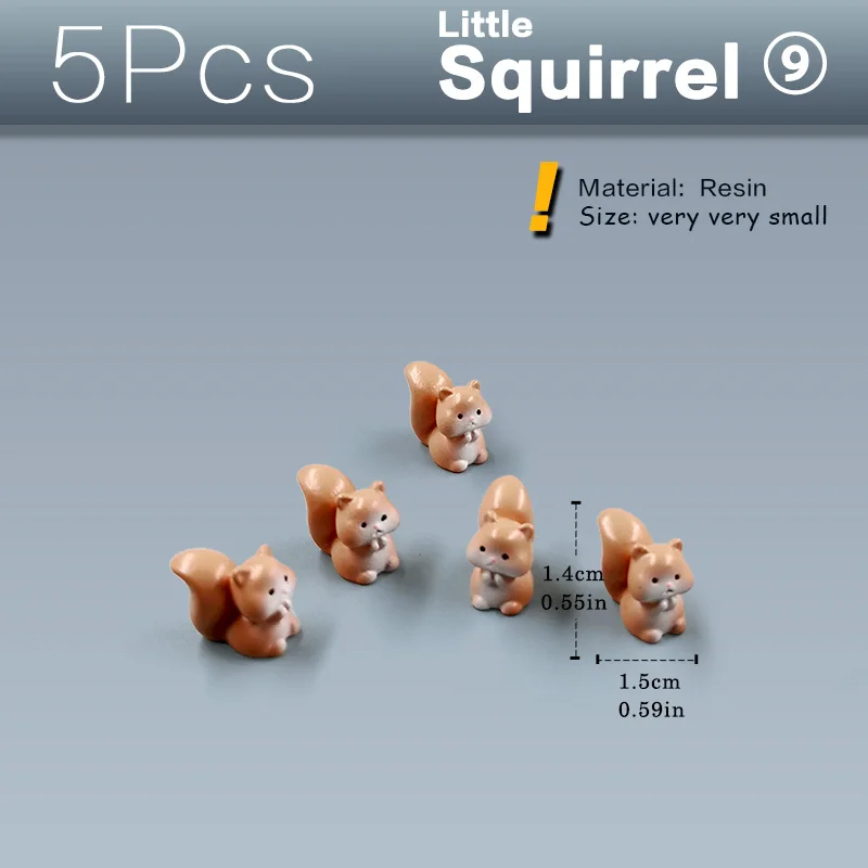 5pcs Squirrels