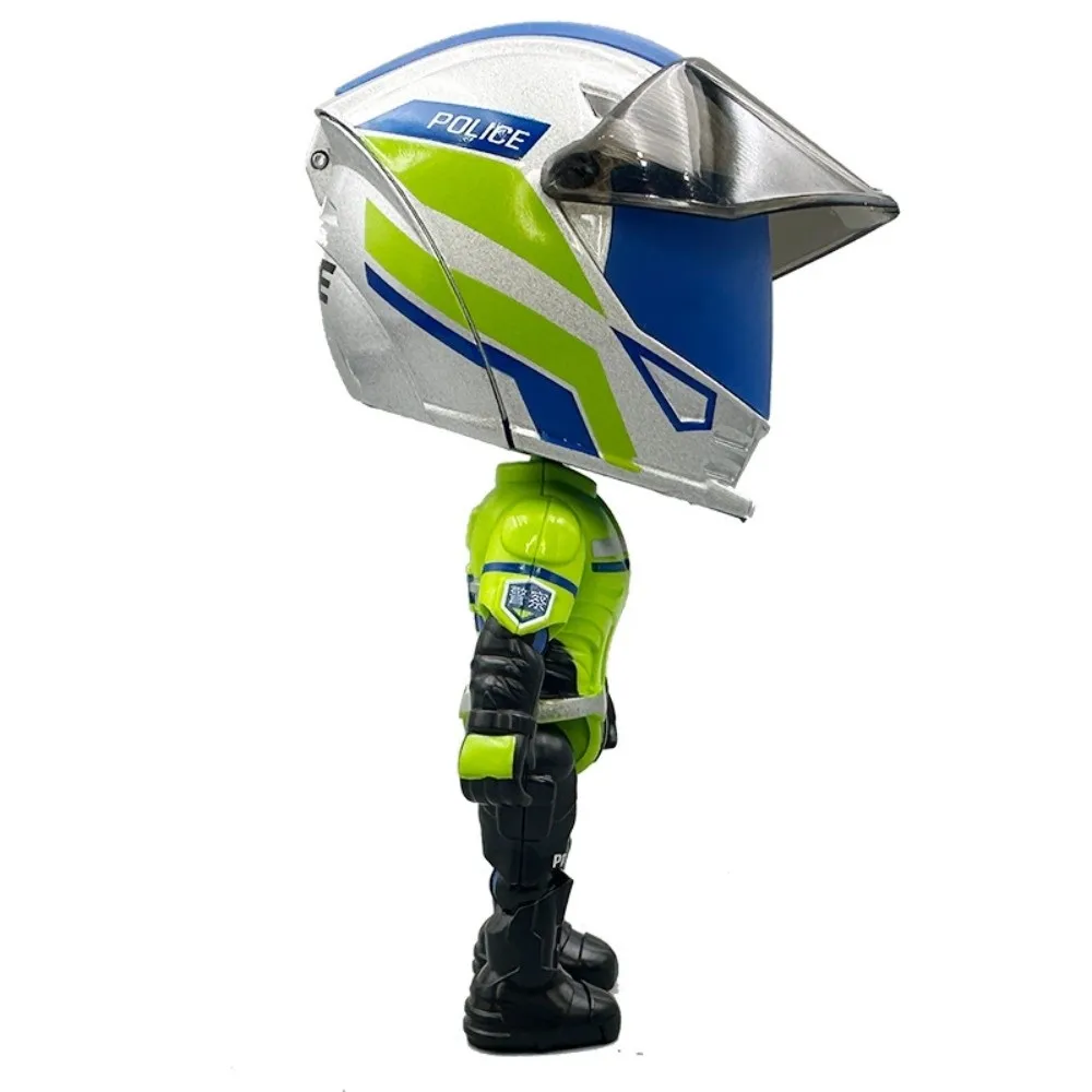 Muñeco articulado motociclista de aleación con casco móvil - imagen 5
