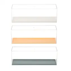 Vitrina transparente apilable para figuras y muñecas