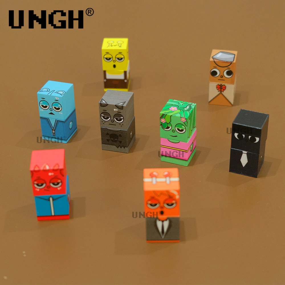 Figuras de bloques magnéticos UNGH, muñeco de hombre, bloque de construcción, rompecabezas magnético, juego de construcción de juguetes, construcción de vástago, juguetes educativos DIY, regalos - imagen 3