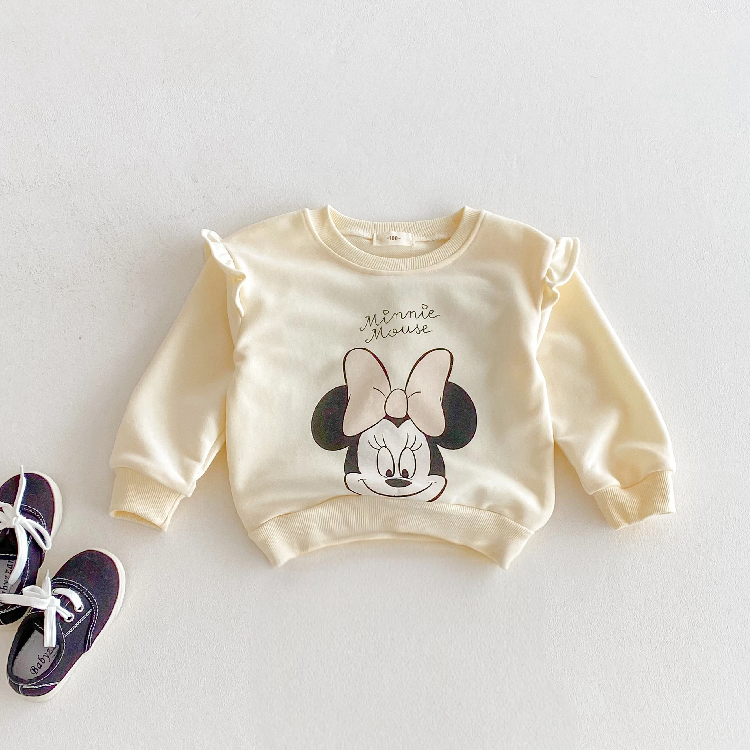 Sudaderas con estampado de gato Marie de Disney para niña, ropa holgada de moda con dibujos animados de Minnie para niño, Tops de manga larga con capucha y cuello redondo - imagen 3