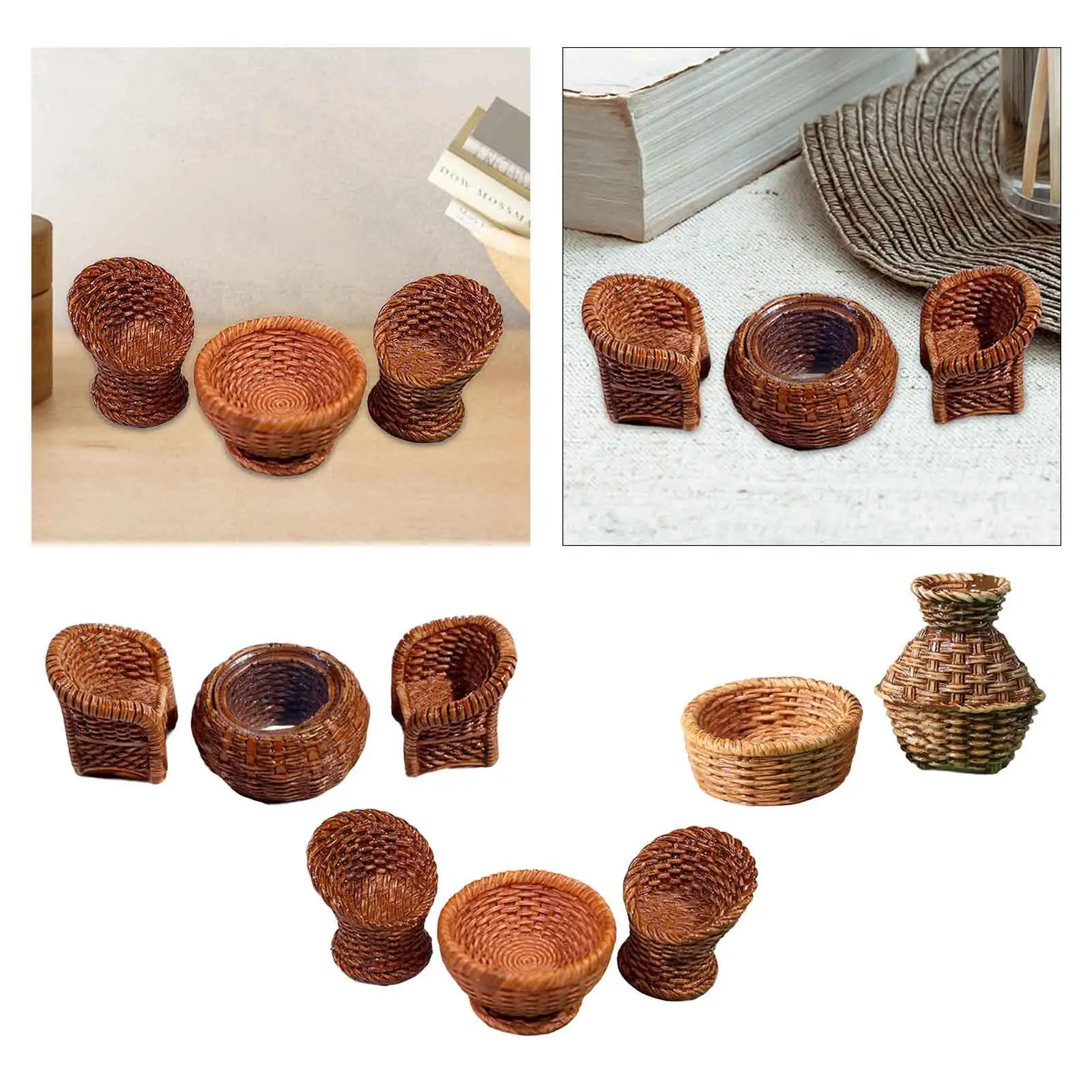 1:12 1:6 Dollhouse Furniture Doll Accessories Decoration Micro Landscape Scenery Supplies for Bedroom Kitchen Living Room Decor