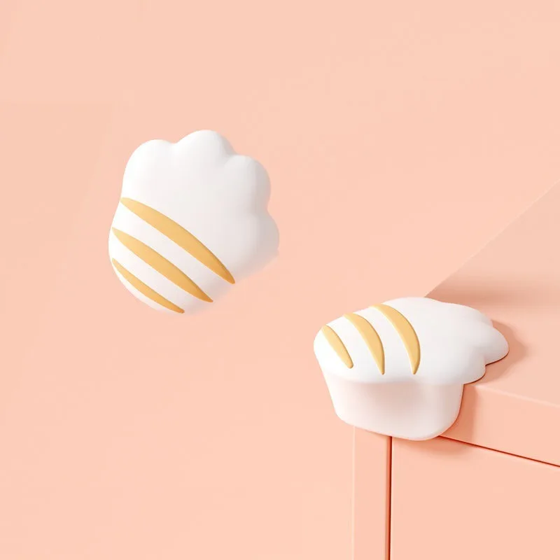 Cinta adhesiva anticolisión para mesa de ángulo recto, protección de esquina de silicona para niños, Pata de Gato, 2 uds. - imagen 2