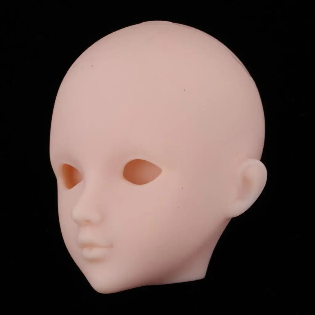 2x1/6 Lifelike Girl Doll Head without Eyes for BJD XinYi Doll Body Parts Accs