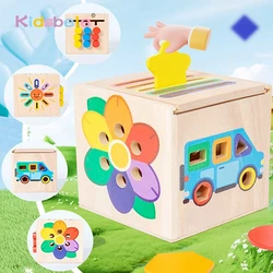 Cubo Montessori de madera - Juguete educativo formas y colores