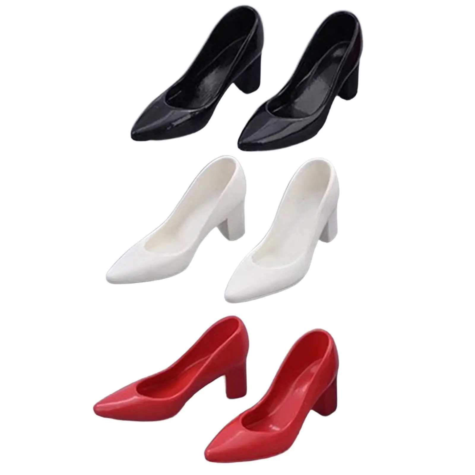 1/6 Scale BJD Doll Shoes BJD Doll Accessories Costume Cosplay Stylish Decoration Mini High Heeled Shoes for 12 inch Figure Body