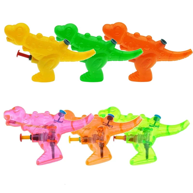 3 uds dinosaurio pistola de agua juguetes para niños tipo prensa Mini pistola de agua juguetes de agua de playa verano al aire libre transparente Color sólido TMZ