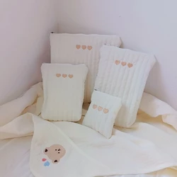 Bolsa de pañales para bebé bordada amor organizador algodón