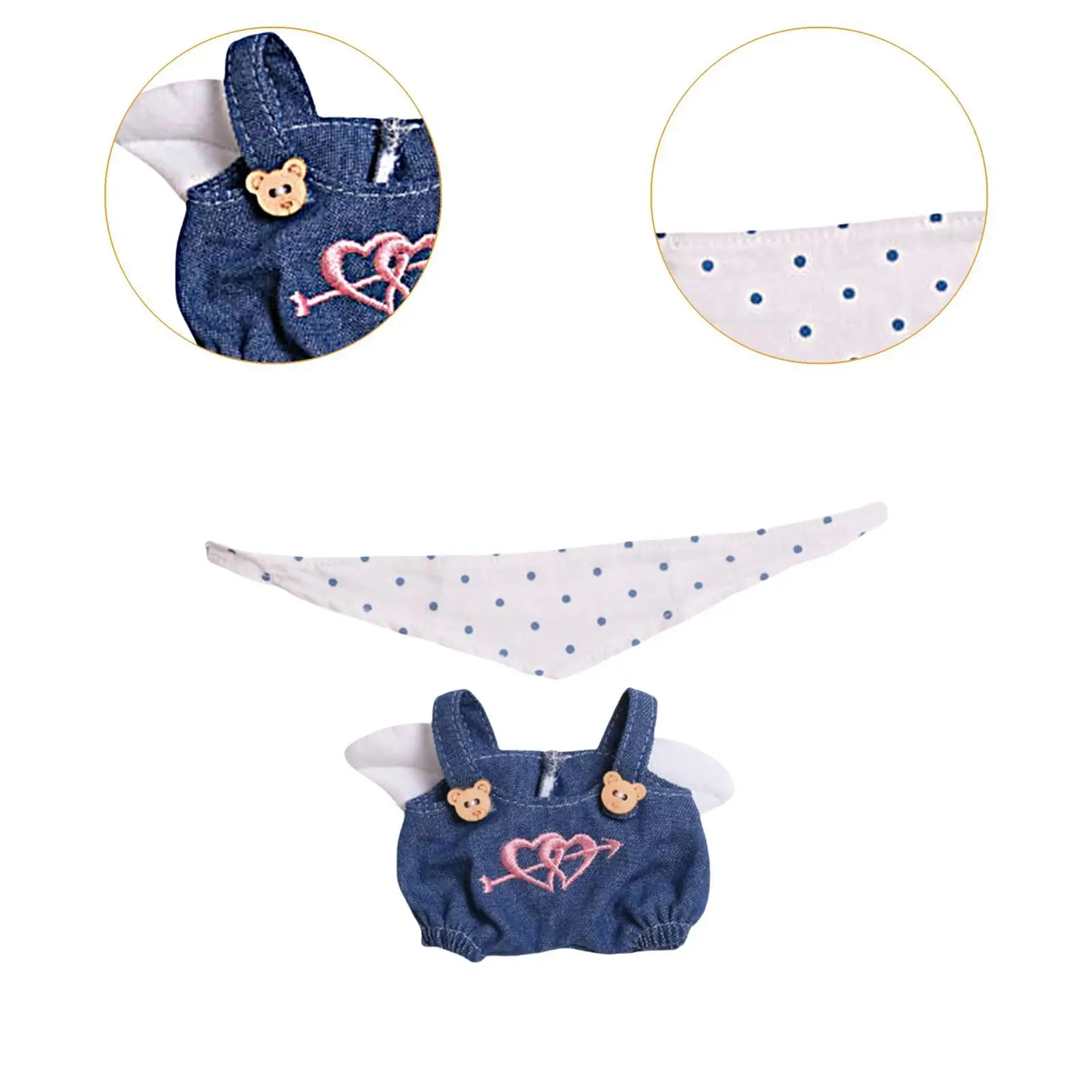 2Pcs Mini Doll Clothes,Cute Doll Clothes Suit Pants Set,Doll Accessories,Doll Miniature Clothing,Doll Clothes for Kids Dolls