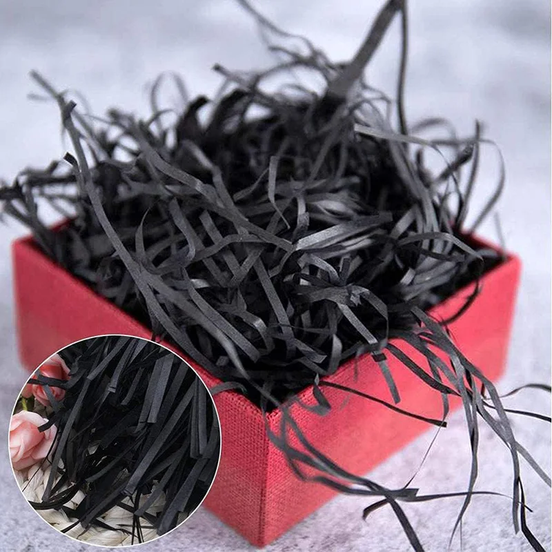 Material de relleno de papel triturado colorido de hierba Lafite de 20-80g, suministros de decoración para fiestas DIY para el hogar, decoración de cajas de regalo TMZ - imagen 3