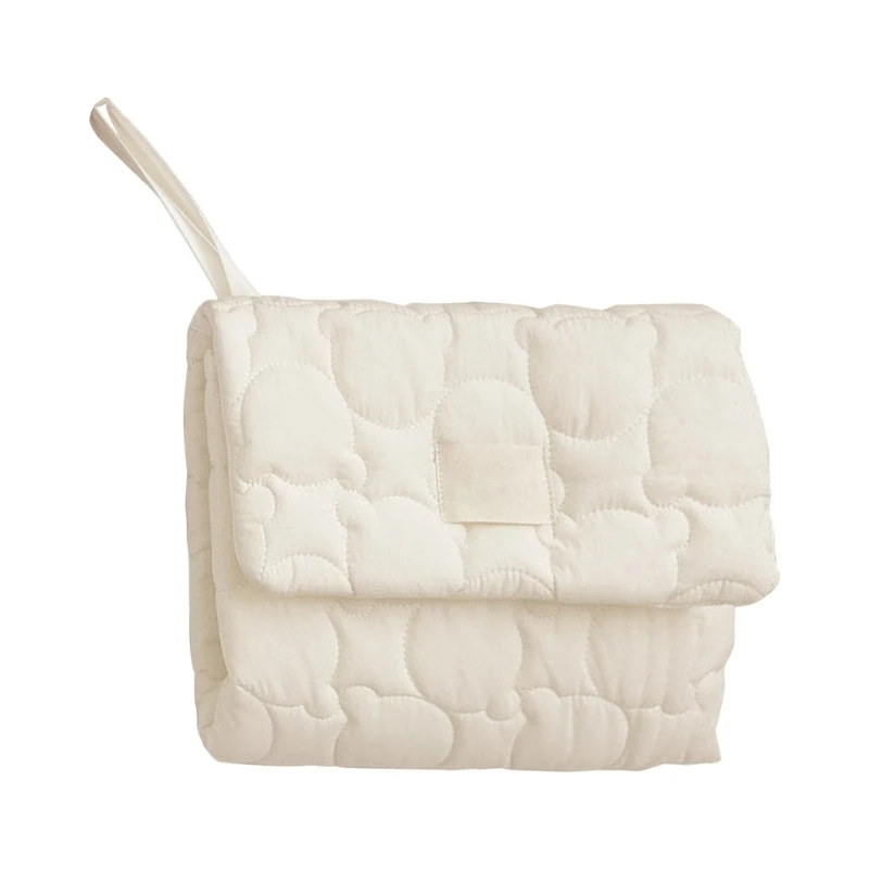 Colchoneta cambiador portátil de algodón para bebé – Cómoda y práctica