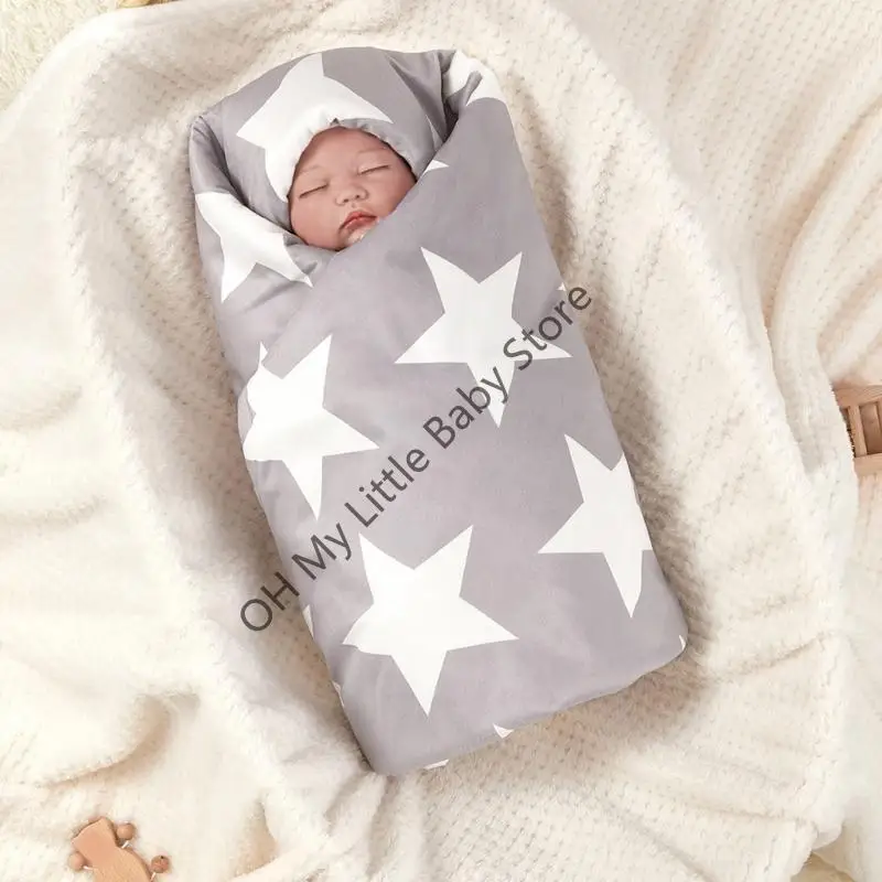 M76C Manta para bebé recién nacido otoño e invierno, manta gruesa franela gruesa doble capa, mantas lana cordero, - imagen 3