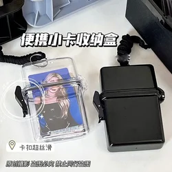 Caja transparente para tarjetas de álbum K-pop – Estuche portátiles con funda