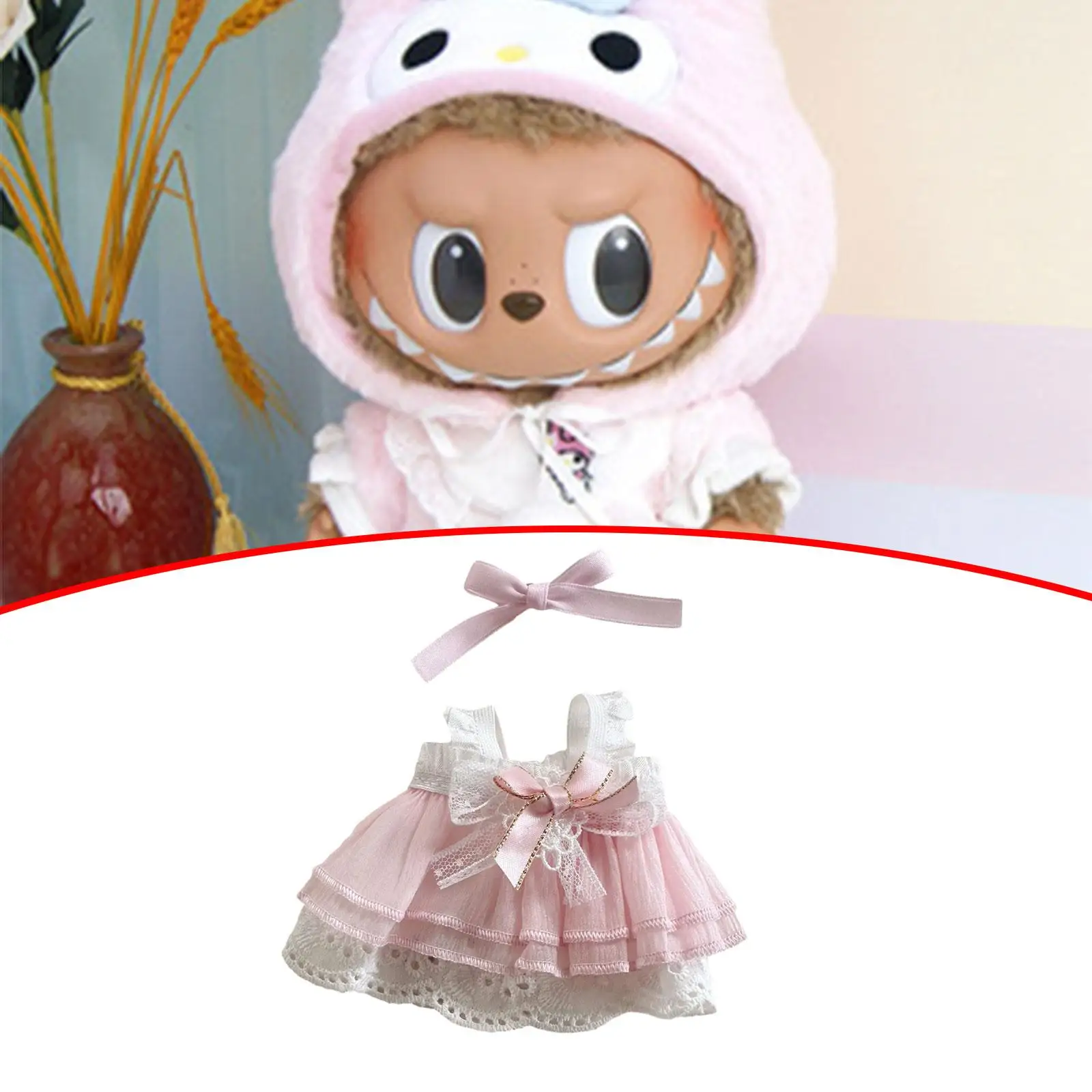 Doll Clothes Cute Doll Dress Lovely Stuffed Doll Clothes Doll Costume Fits 15cm17cm Pendant Dolls Child Toy Girls Gift