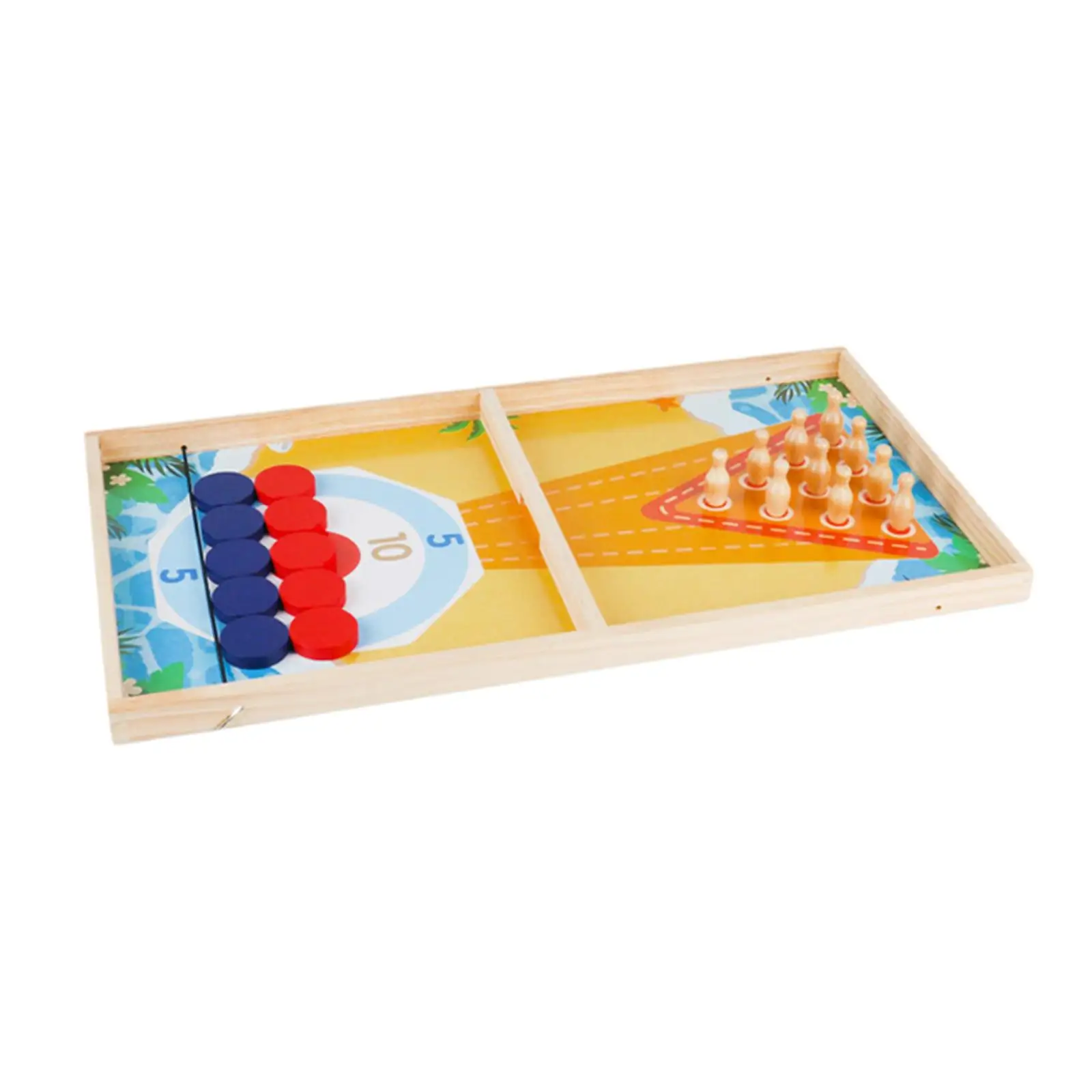 Wooden Fast Puck Game Wooden Hockey Game Bowling Games Funny Board Game Desktop