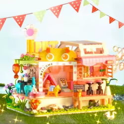 Bloques de construcción tienda de mascotas - Juego educativo infantil