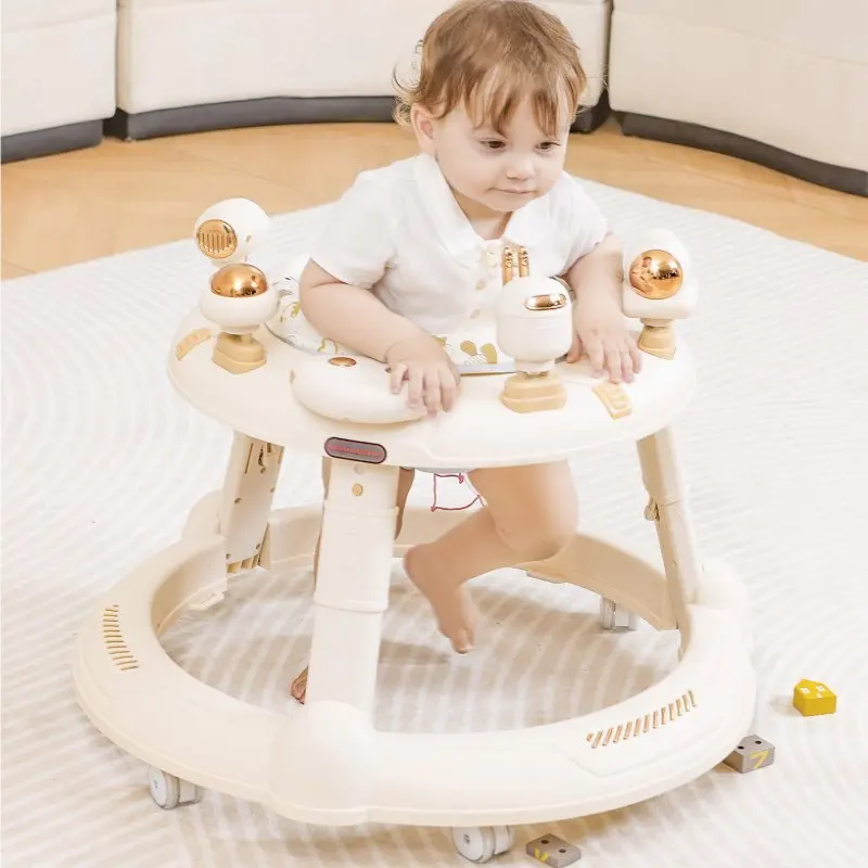 Carro para caminar para bebés de 6 a 36 meses: evita las piernas en forma de O, plegable, evita vuelcos laterales, carrito para caminar asistido con empuje manual