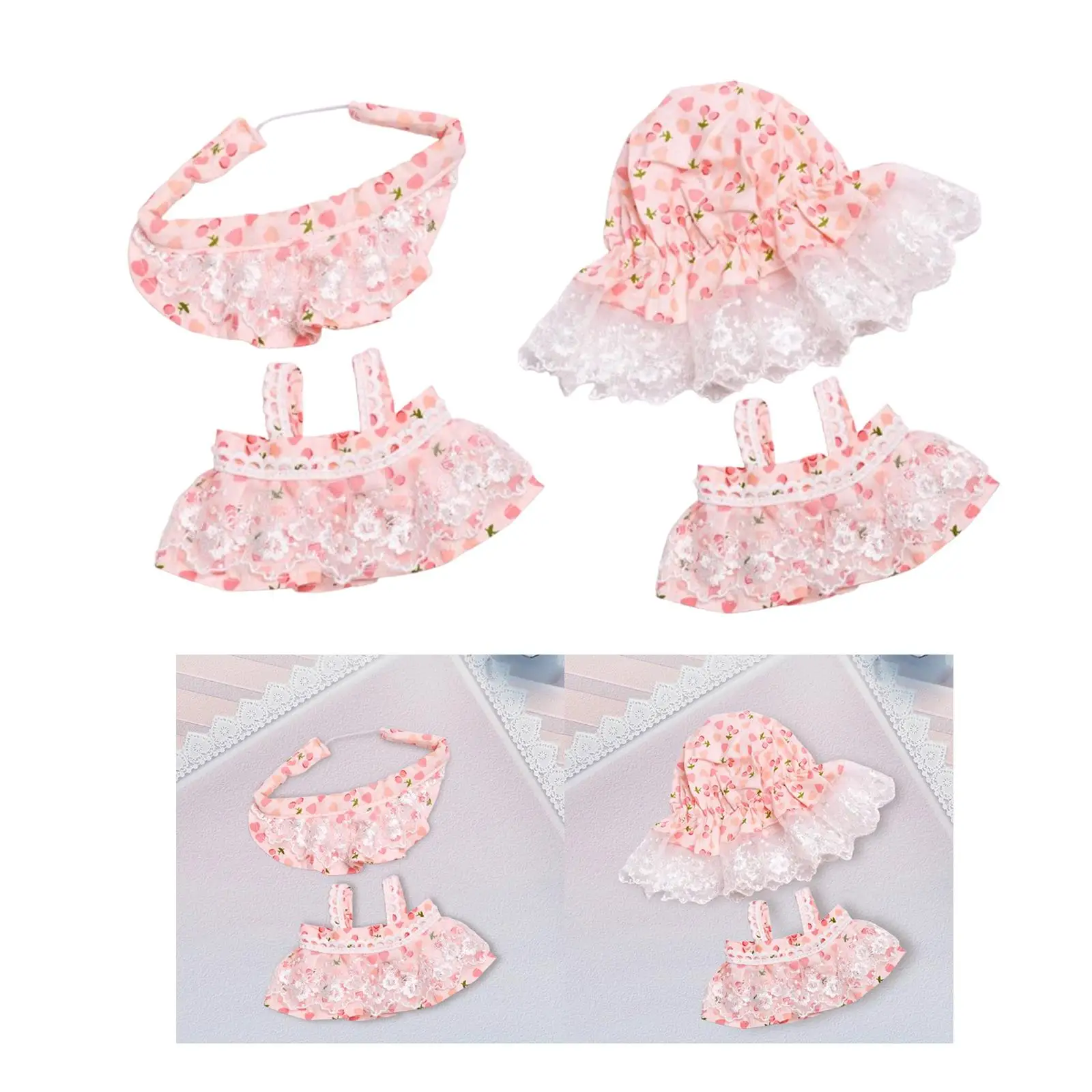 Ropa de muñecas en miniatura de 20cm, ropa en miniatura de repuesto, falda de muñeca cómoda, trajes, ropa de muñeca para regalo de Cosplay