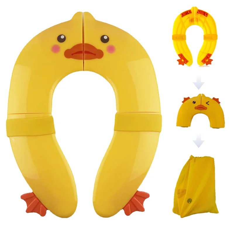 Asiento para orinal plegable de viaje para bebé, asiento de entrenamiento para el baño portátil para niños, cojín para orinal para niños, almohadilla para silla/alfombrilla - imagen 2