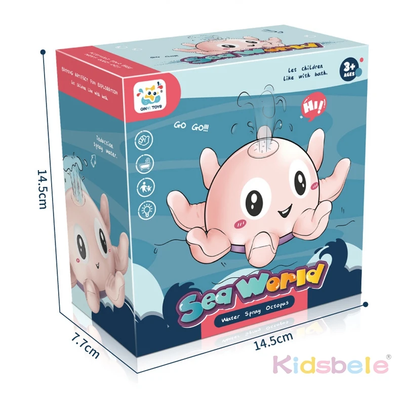Pulpo aspersor de baño infantil con luz LED flotante - imagen 5