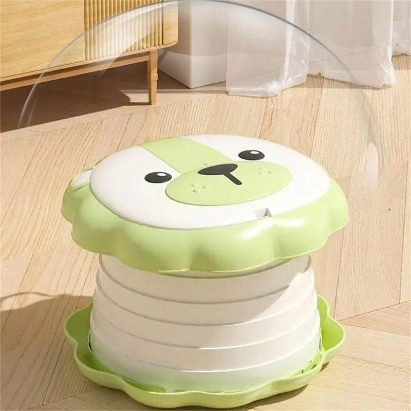 D7YD-asiento entrenamiento para ir baño, inodoro plegable móvil para niños, orinal portátil para bebé - imagen 4