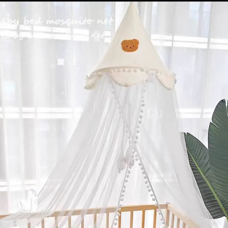 Mosquitera de pie para cuna, decoración para habitación de niños, mosquitera de gran espacio, mosquitera de malla cifrada para el hogar de verano - imagen 4
