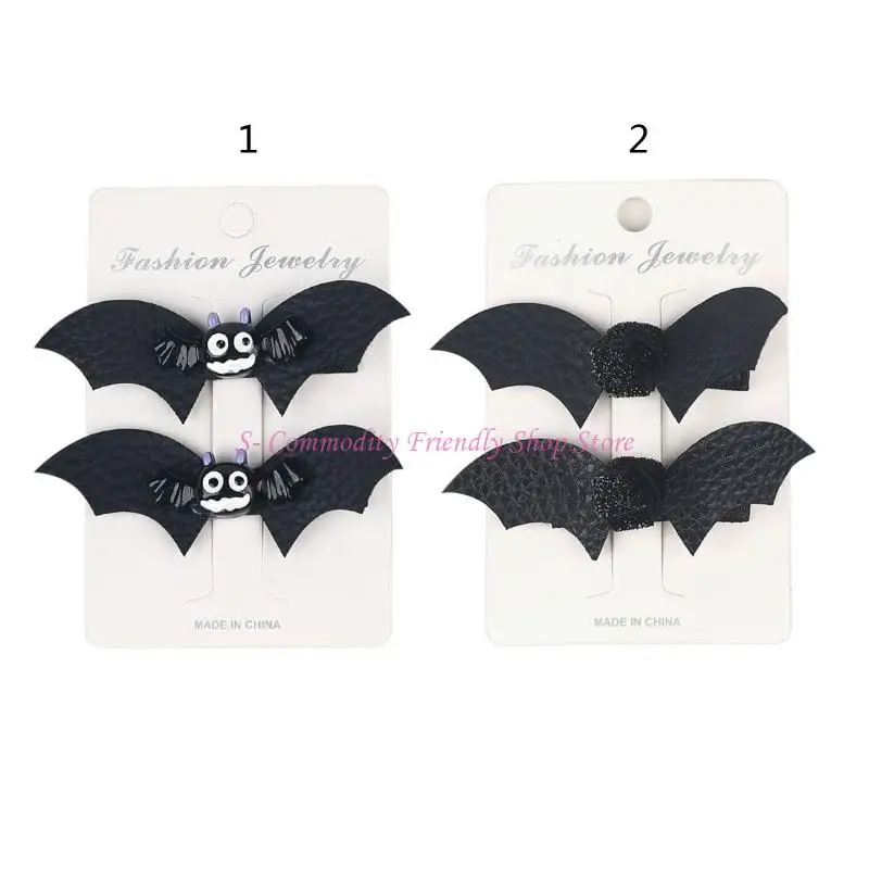 85AE 2 piezas pinzas para murciélago Halloween, horquilla con alas murciélago, accesorios decorativos para - imagen 2