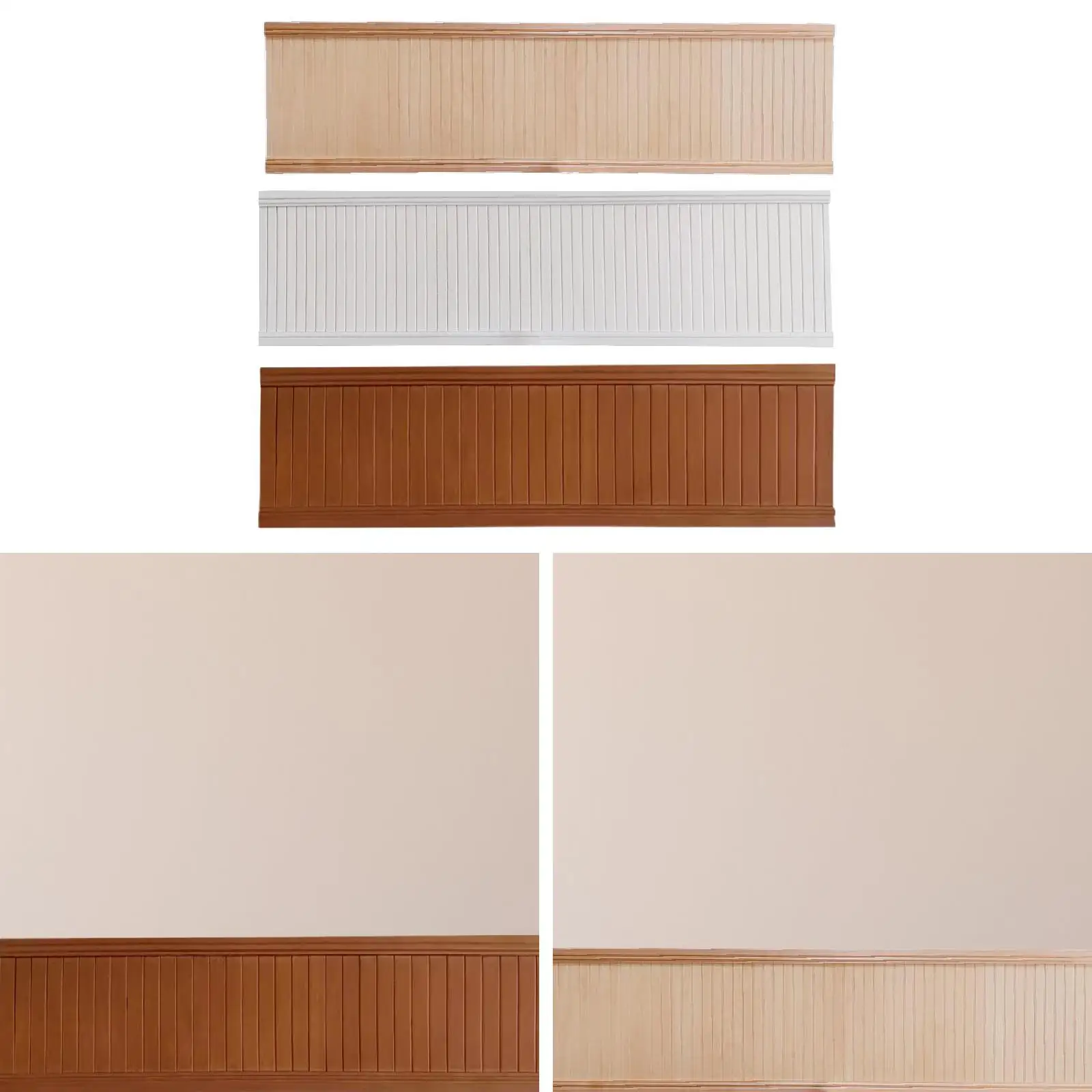 1:6 Wall Panel Wall Skirting Board Miniature Furniture Mini Wainscoting Panel for Handcraft Furnishings Micro Landscape Decor