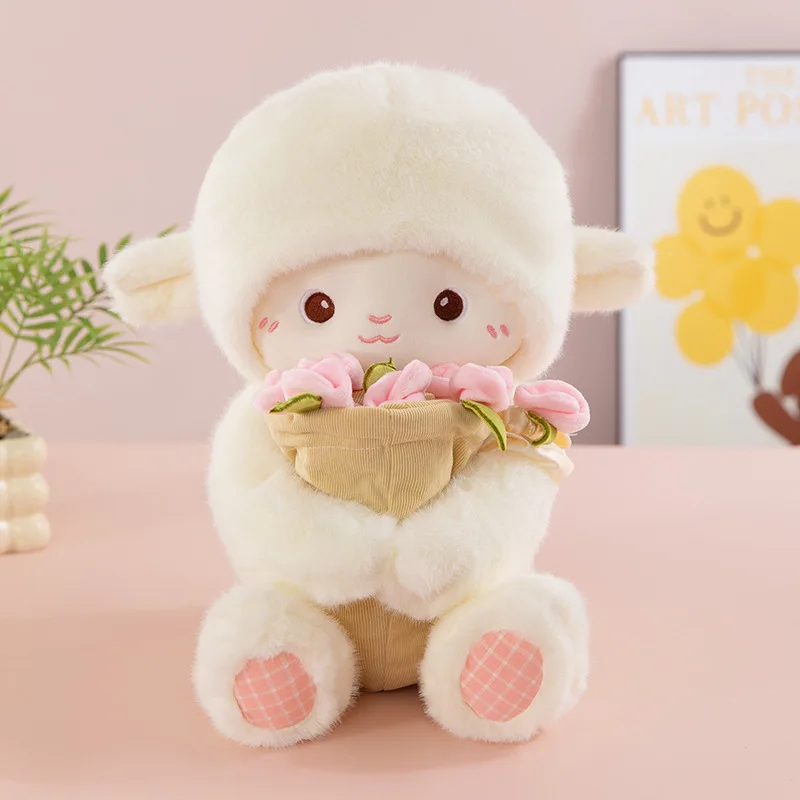 Peluche de cordero con ramo de rosas – Regalo original San Valentín - imagen 2