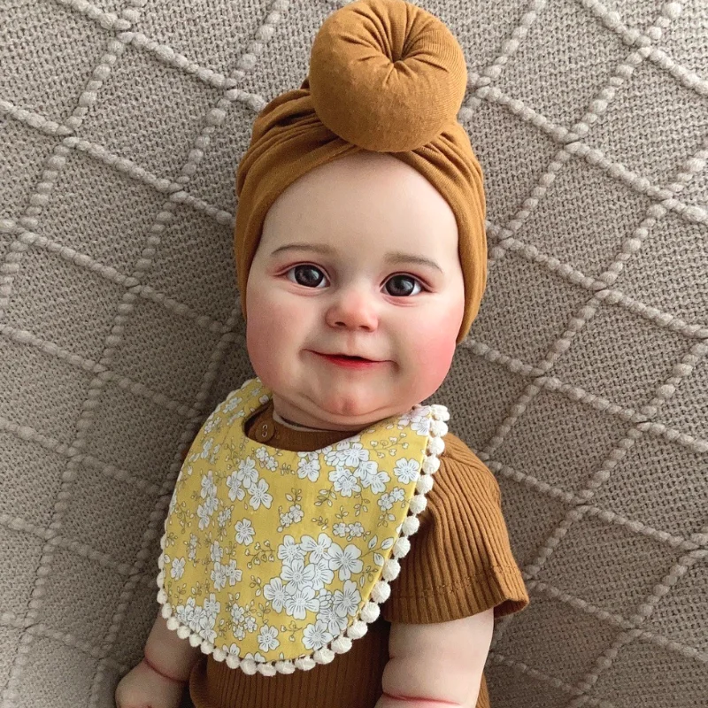 Kit de muñeco de vinilo pintado Maddie Reborn de 19/24 pulgadas, piezas de molde de muñeca con venas visibles de piel 3D con cuerpo de tela - imagen 5