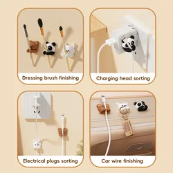 Organizador de cables para escritorio con clips autoadhesivos