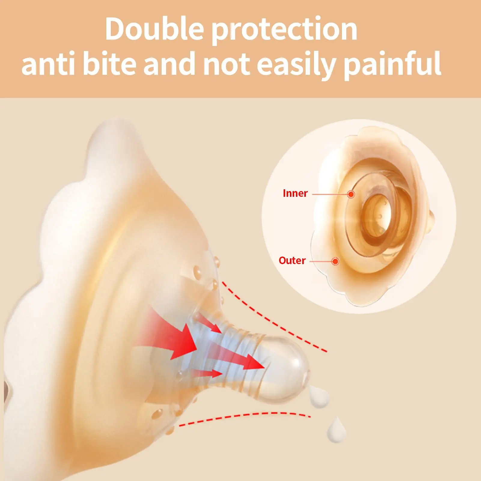 Protector para pezones de lactancia, cubiertas para pezones para lactancia, protección reutilizable, cuidado calmante, previene picaduras de bebé para mujeres - imagen 5