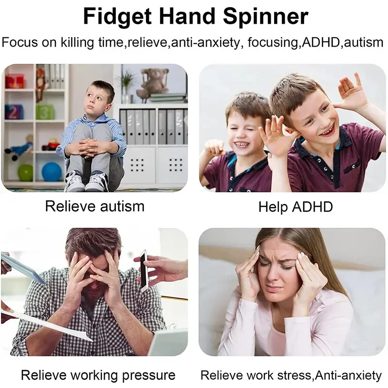 Fidget spinner LED para niños alivia el estrés y brilla en la oscuridad - imagen 5
