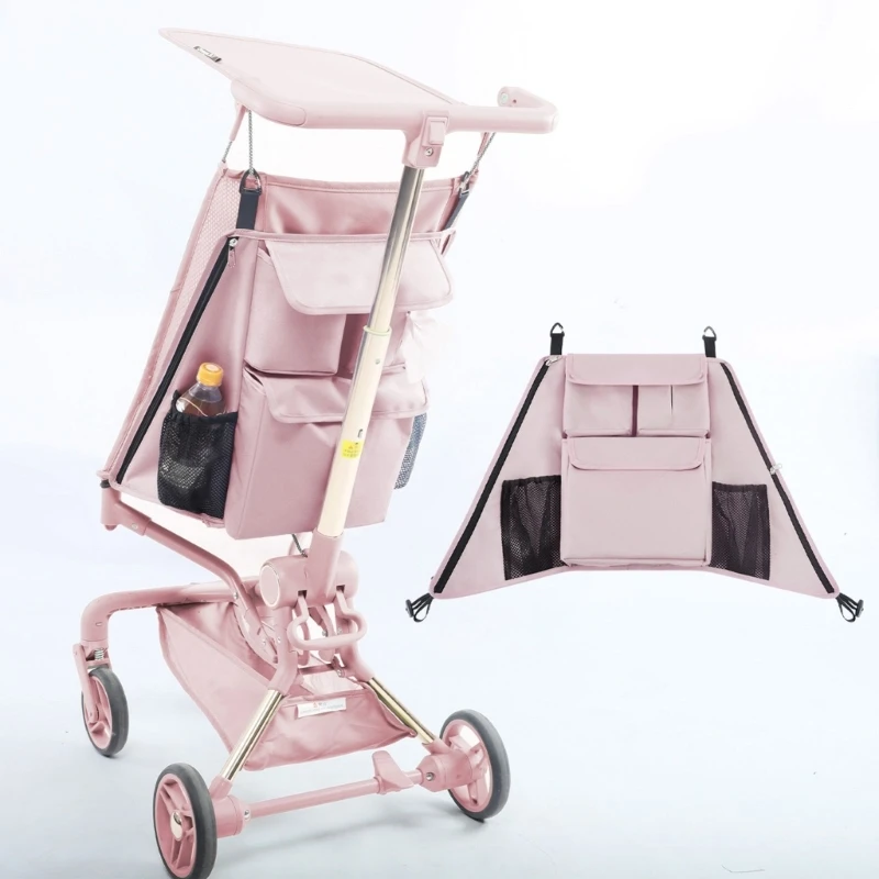 Bolsa de almacenamiento Universal para carrito de niños de gran capacidad, multibolsillos, cochecito de bebé, juguetes, botellas, organizador, accesorios - imagen 2