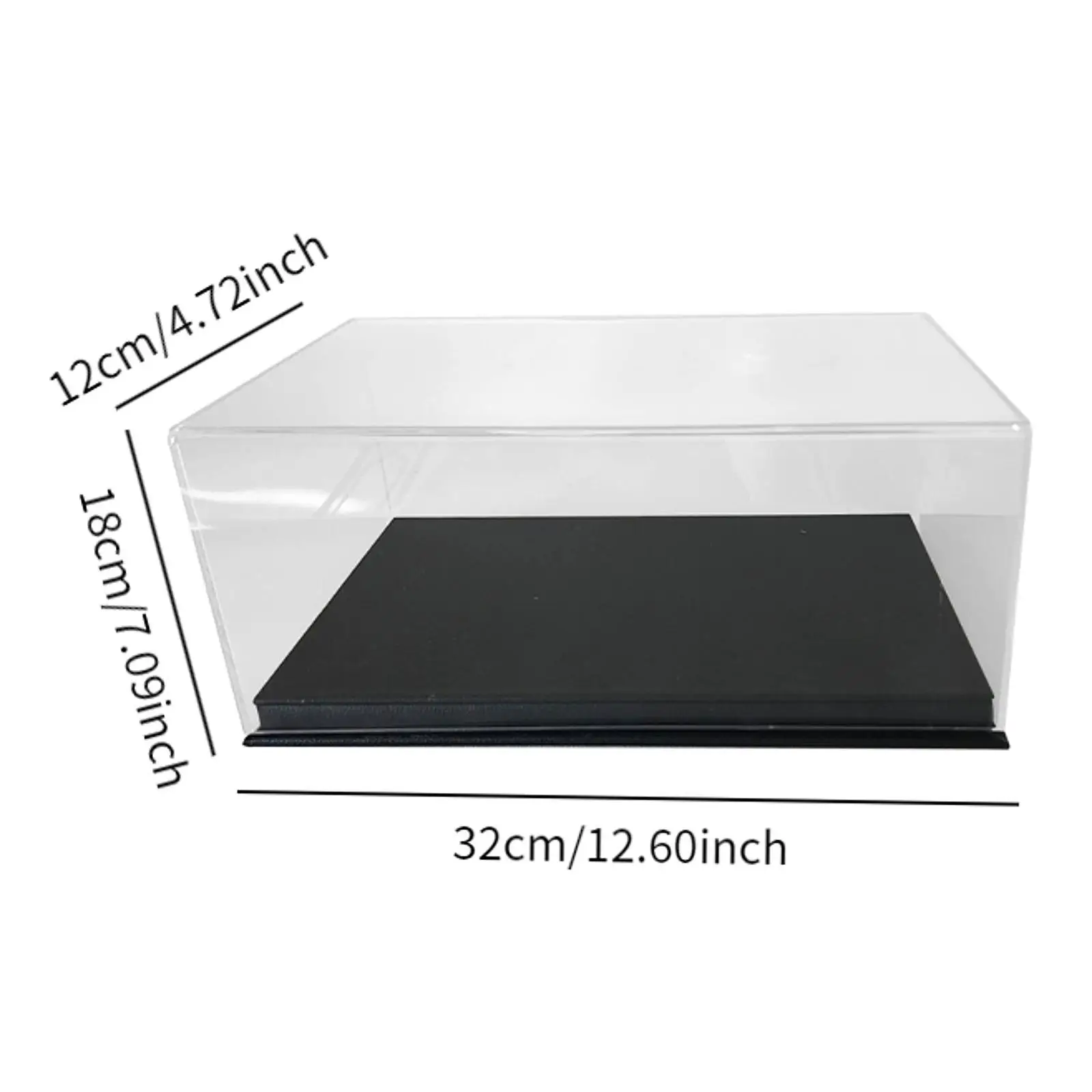 Acrylic Display Case with Base Figure Display Case for Dolls Toys Model Cars