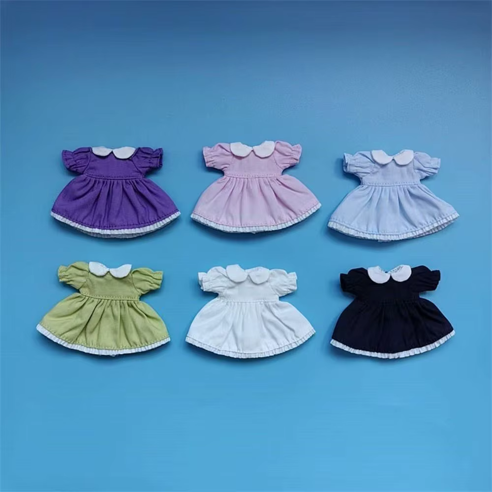 Ropa para muñecas 1/11 y 1/12 - vestidos de celosía con manga abombada - imagen 4