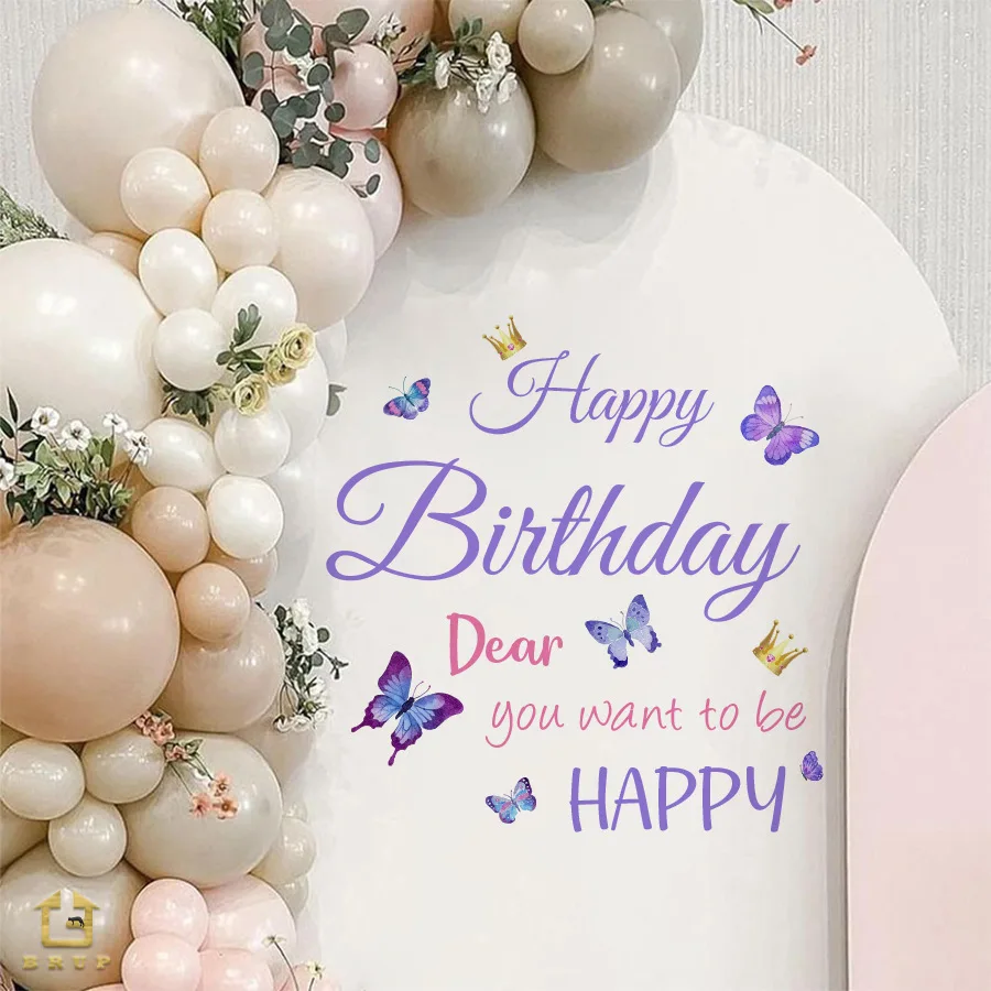 Happy Birthday "pegatinas de pared autoadhesivas para embellecimiento, decoración, bendiciones y pegatinas decorativas de fiesta de cumpleaños - imagen 3