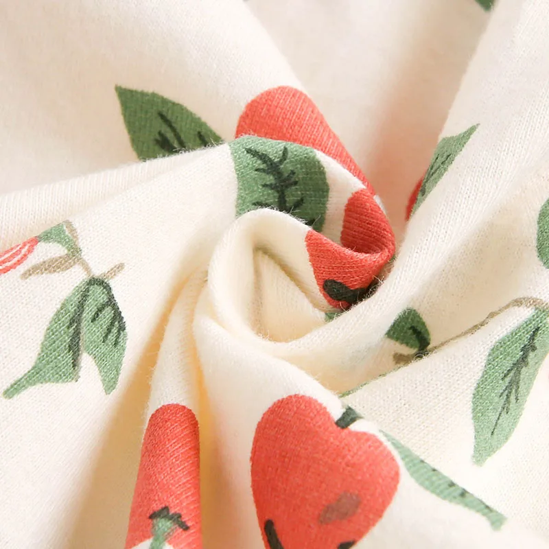 MILANCEL, nuevo vestido fino de verano para niñas, 9M-5T, ropa bonita con estampado completo de manzanas, disfraz de manga corta para niños - imagen 5